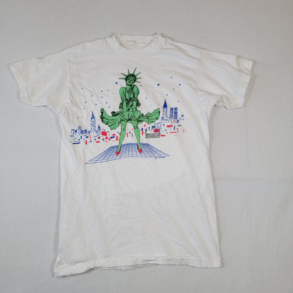 VTG 1985 Hudson Talbott Lady at Liberty New York T-Shirt XS No Tag Single Stitch